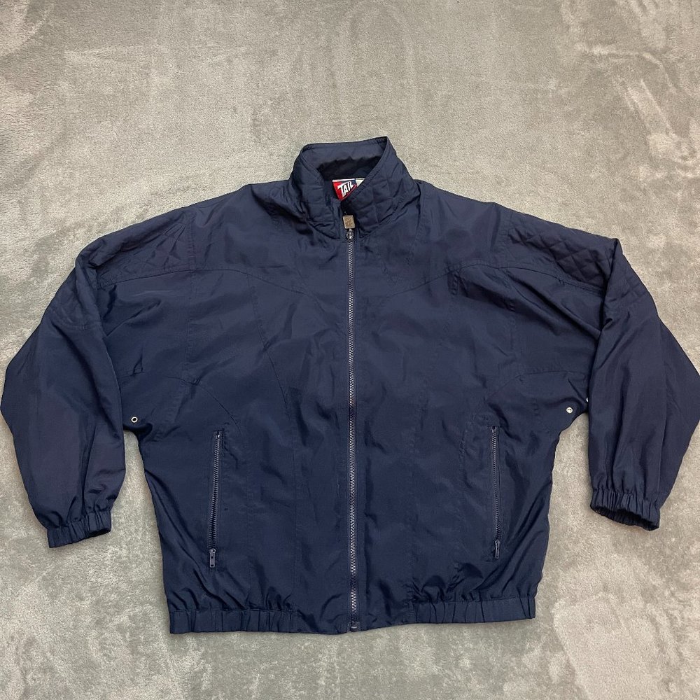 Vintage Tail Golf Full Zip Windbreaker Jacket Size XS Navy Blue